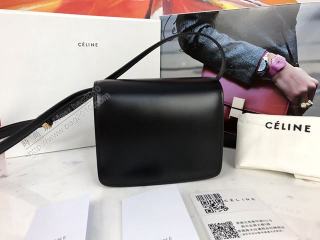 Celine女包 賽琳全新升級Box包 手搓紋胎牛皮 復古小號豆腐包 Celine單肩斜挎女包  slyd2115